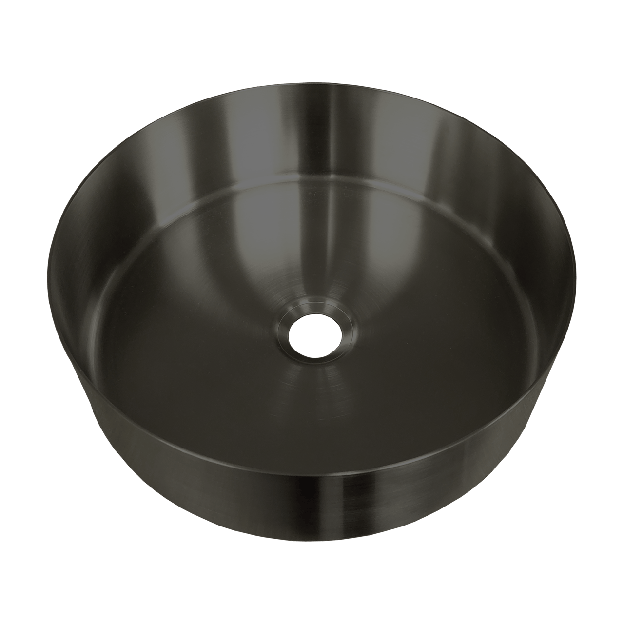 Balmani Accia waskom Brushed GunMetal roestvrij staal rond Ø 36 cm