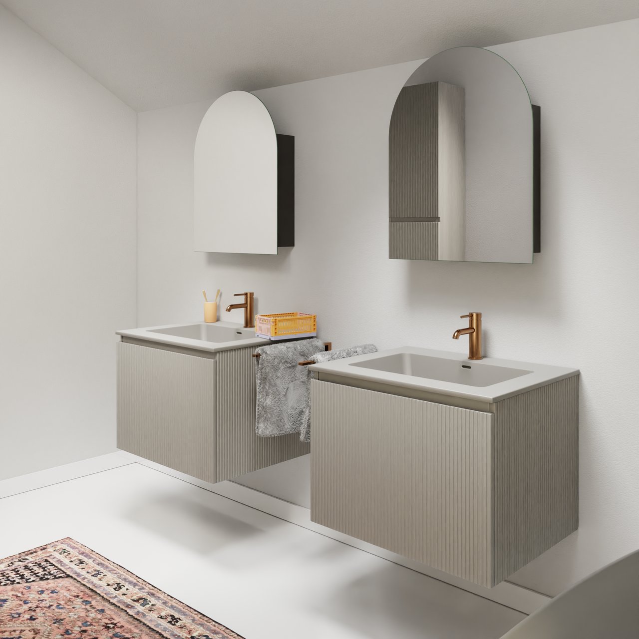 Storke Diva plan simple top solid soie grise matte 65 x 52 cm