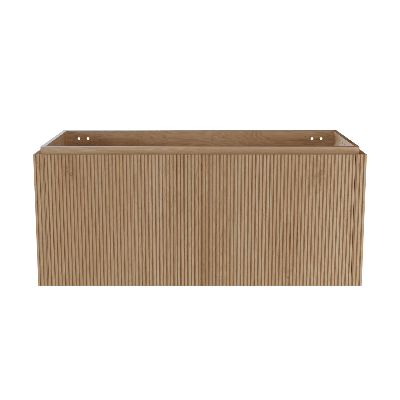 Balmani Eclips hängendes möbelstück Waschtischunterschränke 120 x 55 cm Eiche natur 2 Schubladen Vert. Sym. Rippe