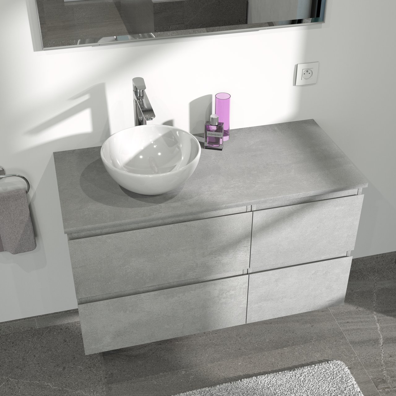 Linie Lavo waskom Glanzend Witte porselein rond Ø 32 cm