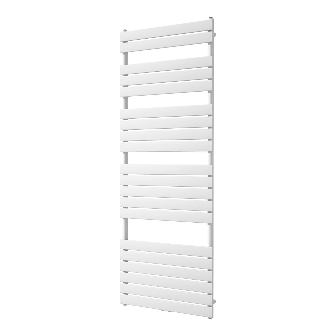 Vipera Vulcan enkele handdoekradiator 70 x 190 cm centrale verwarming mat wit zij- en middenaansluiting 1.507W