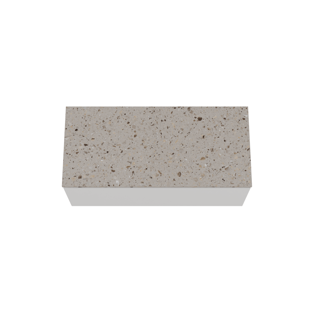 Balmani Idra meuble salle de bains suspendu 120 x 55 cm blanc mat avec Stretto tablette simple ou double en terrazzo greige terrazzo