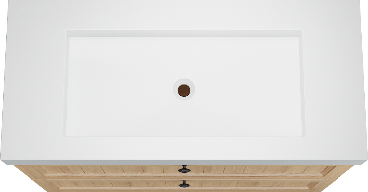 Balmani Lemon staand badmeubel 120 x 55 cm, fineer naturel eiken met Modus enkele wastafel voor 2 kraangaten in mat wit