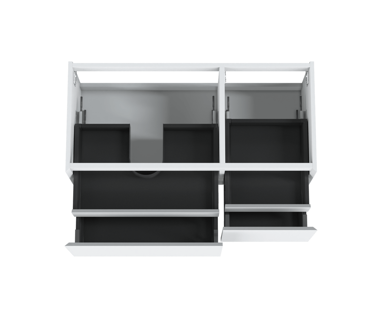 Balmani Idra zwevende wastafelonderkast 120 x 55 cm asymmetrisch links mat wit 4 lades