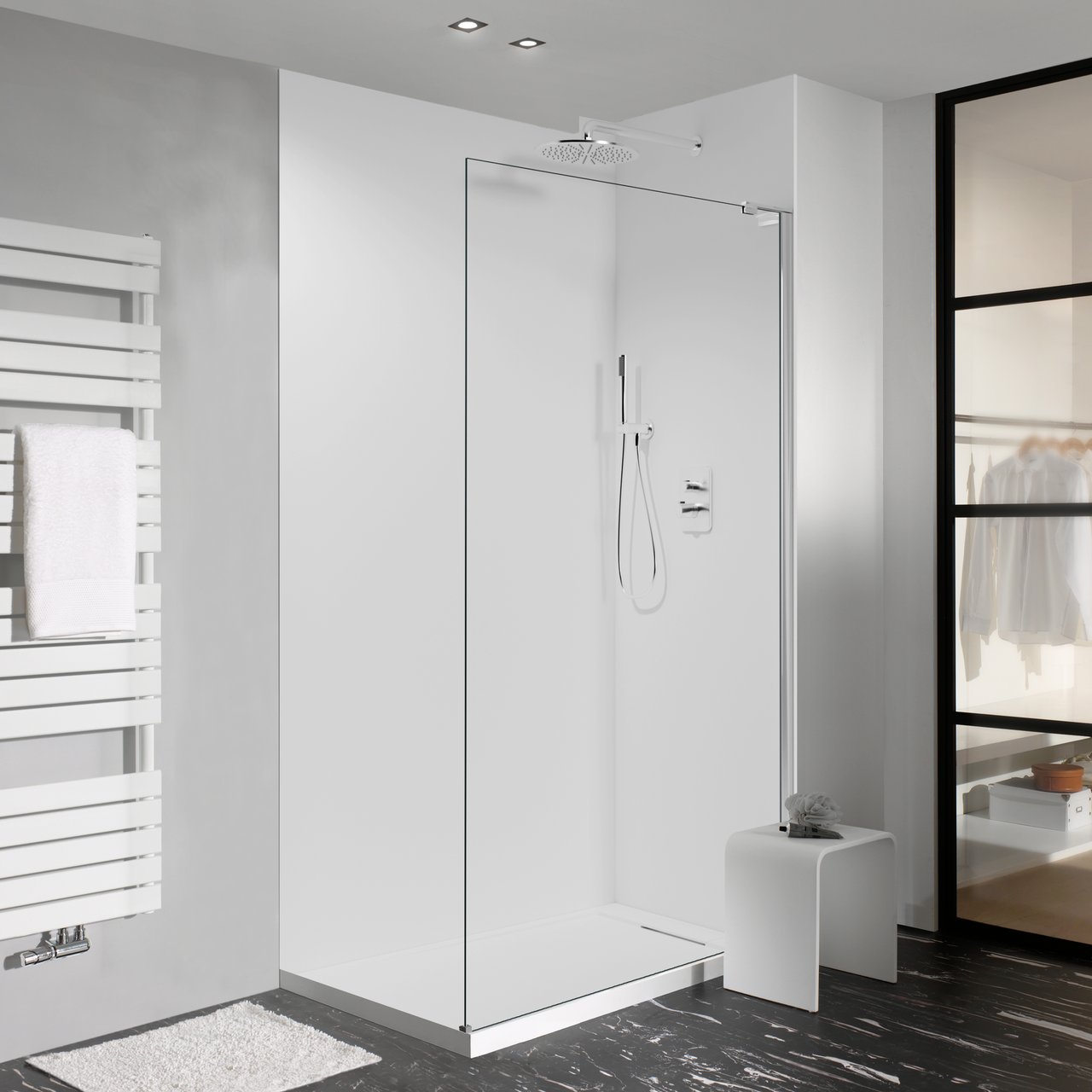 Balmani Modular L-Shape rechts profielenset glanzend chroom