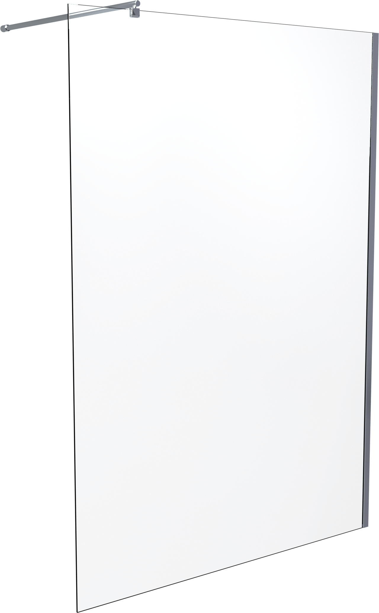 SanyOne douche à l'italienne 140 x 195 cm verre transparent profil chrome brillant