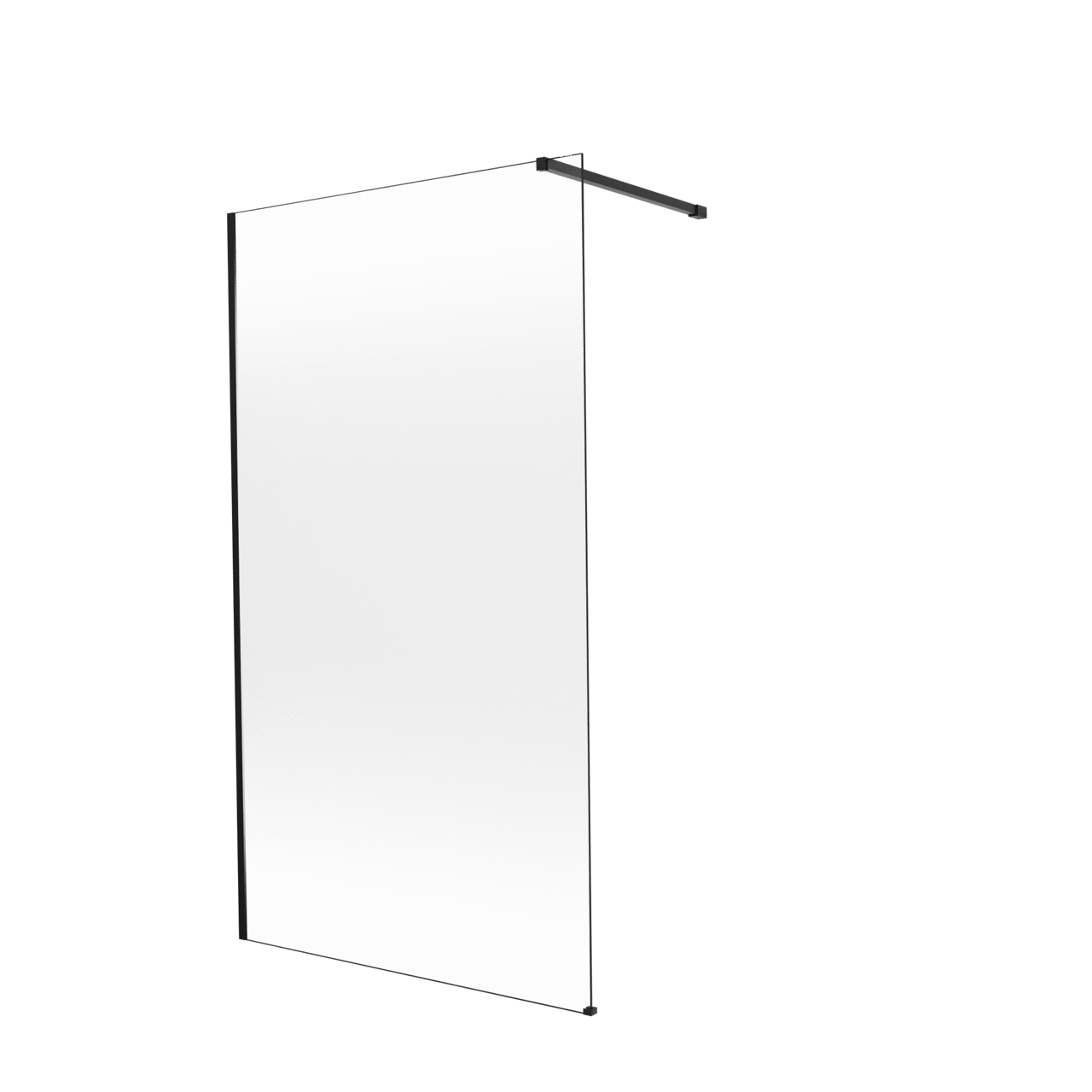 Balmani Modular douche à l'italienne: 120 x 200 cm, Permafrost, avec coating, Profil Noir mat