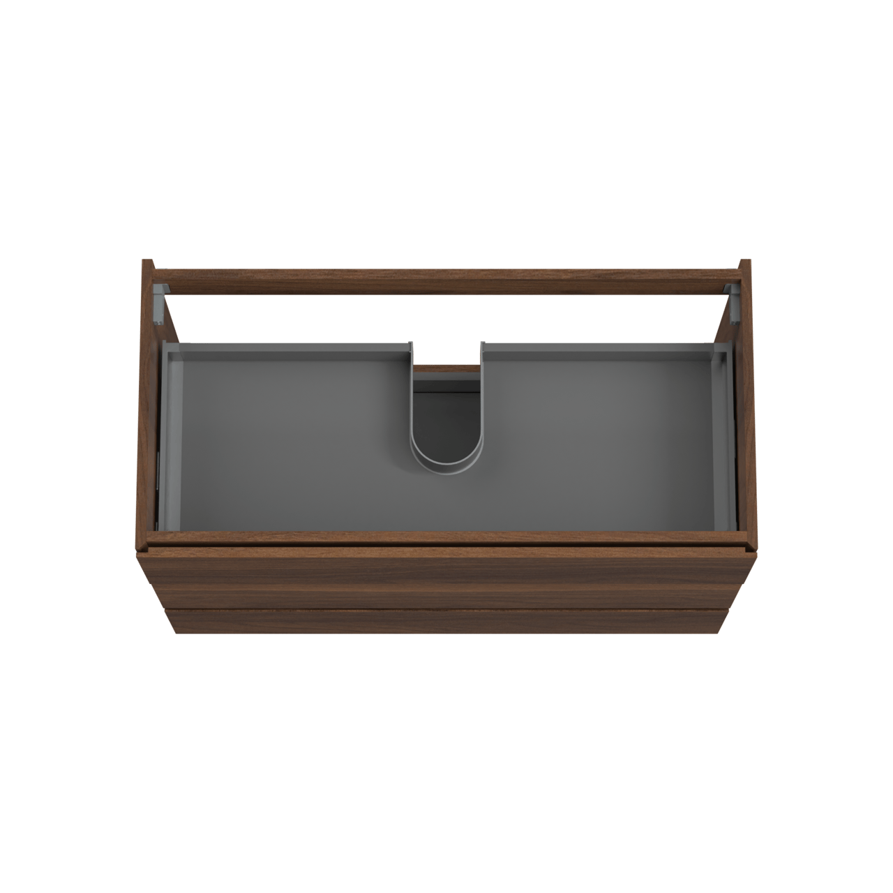 Storke Edge meuble sous-vasque a poser 105 x 52 cm noyer 3 tiroirs