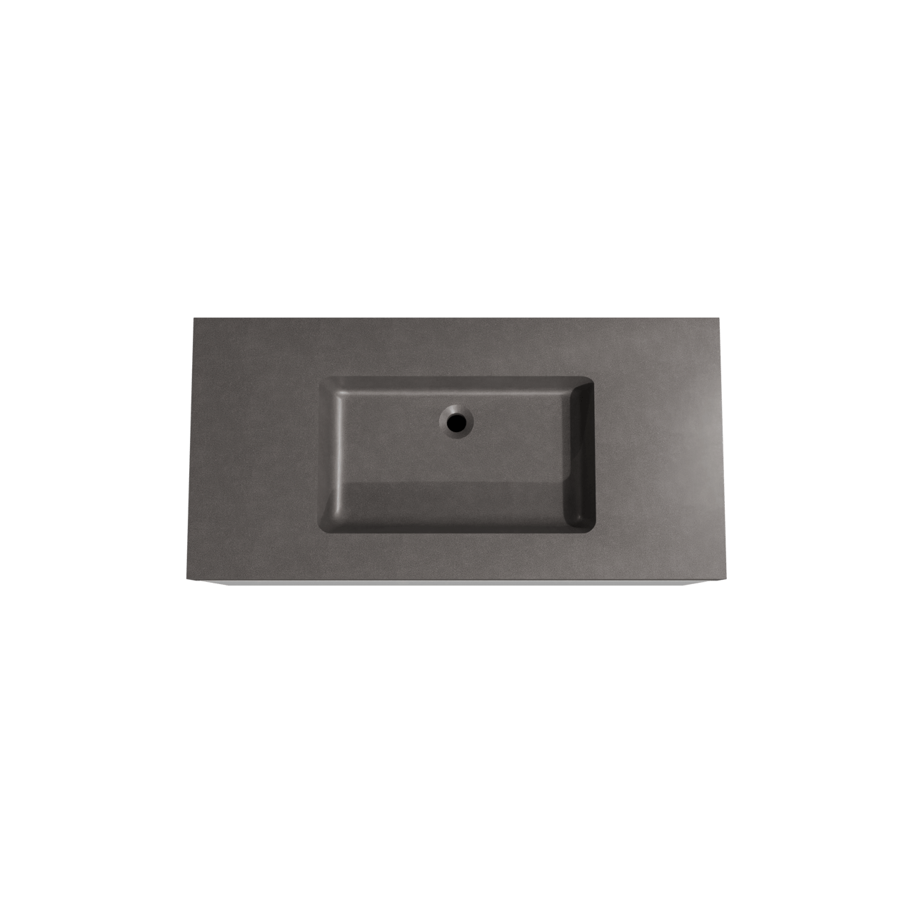 Storke Edge zwevend badkamermeubel 105 x 52 cm glanzend wit met Scuro High enkele wastafel in kwarts mat zwart