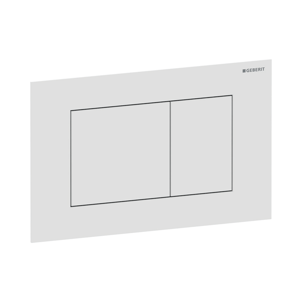 Sigma40 Betätigungsplatte, eckig, weiβ matt für Sigma UP320 und UP720 Einbauspülkasten