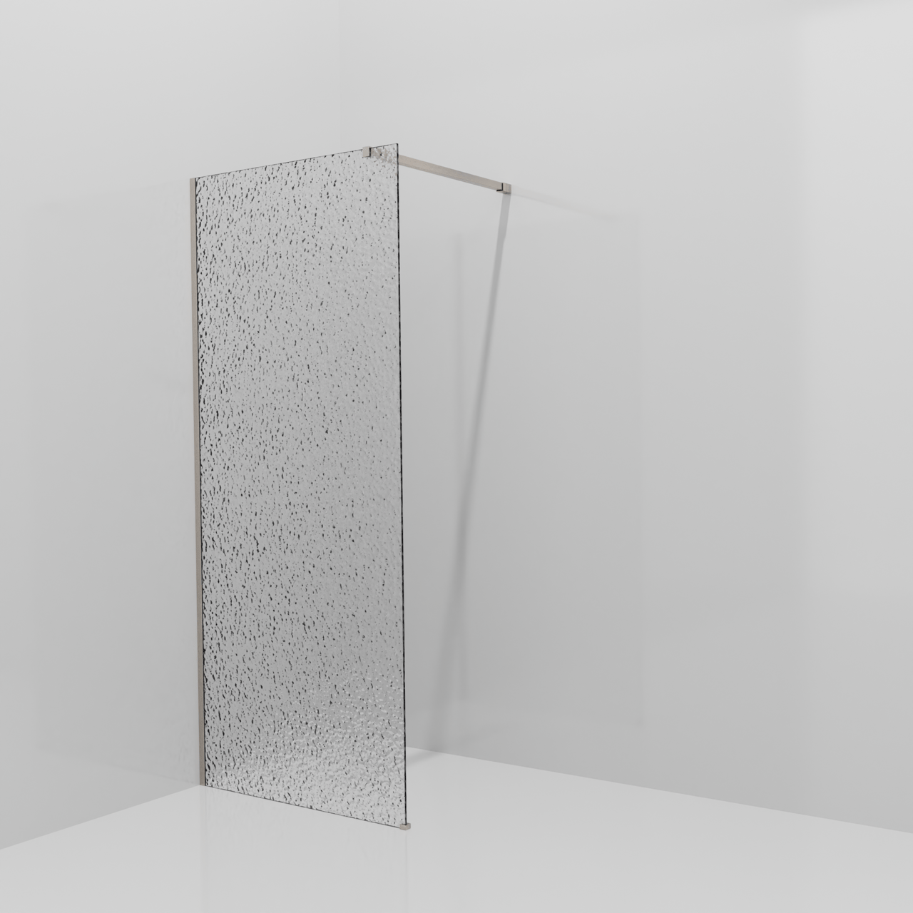 Balmani Modular douche à l'italienne: 90 x 200 cm, Cathedral, avec coating, Profil Brushed CoolMetal