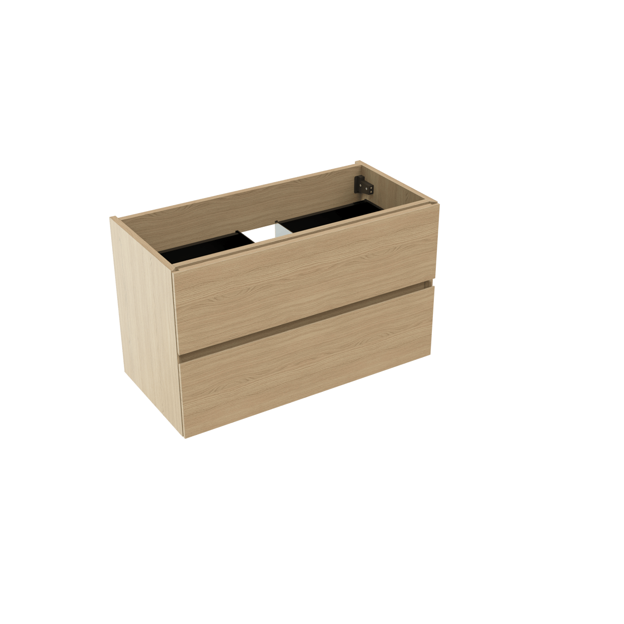 Storke Edge zwevende wastafelonderkast 80 x 40 cm natuur eik 2 lades