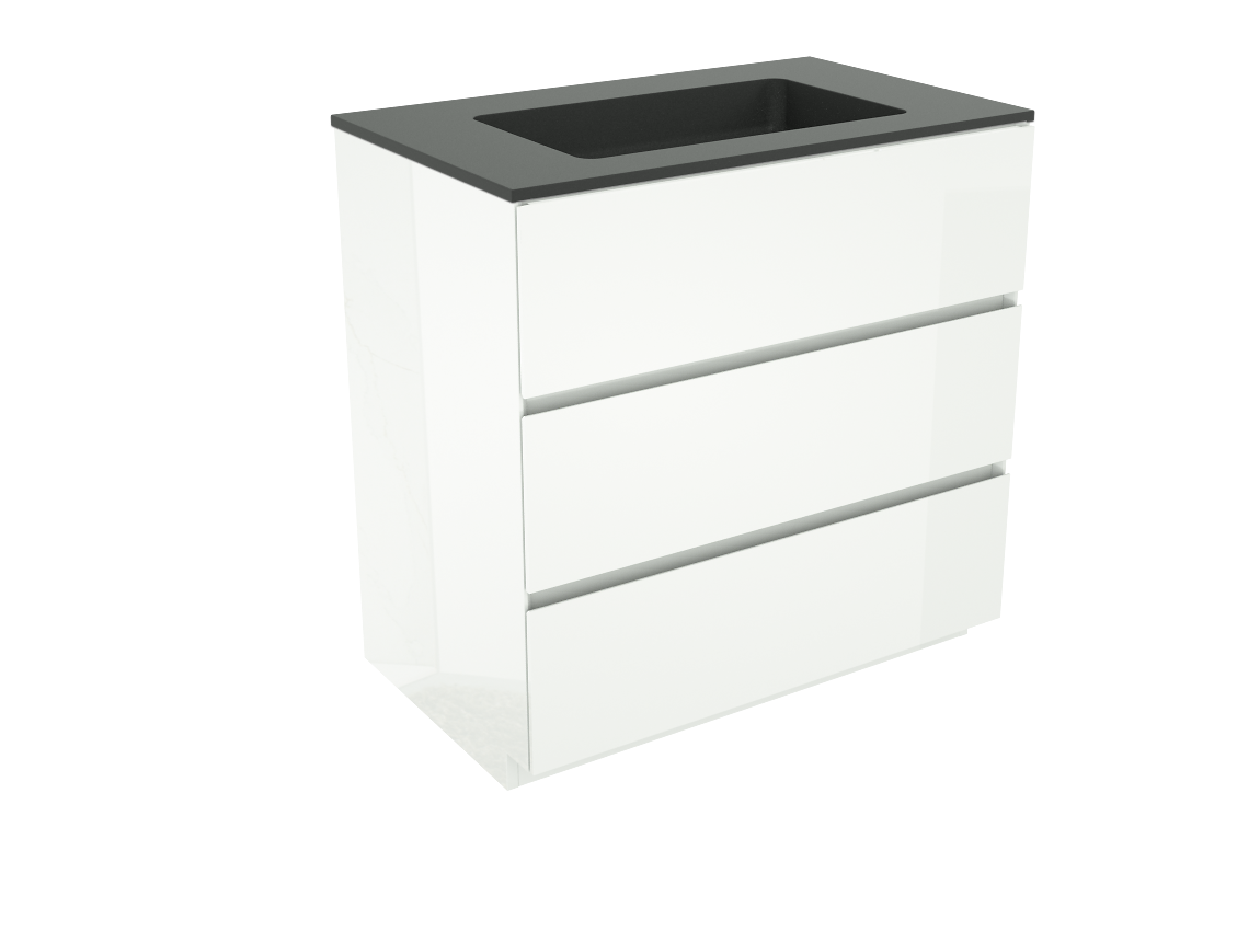 Storke Edge meuble salle de bains avec plan vasque Scuro