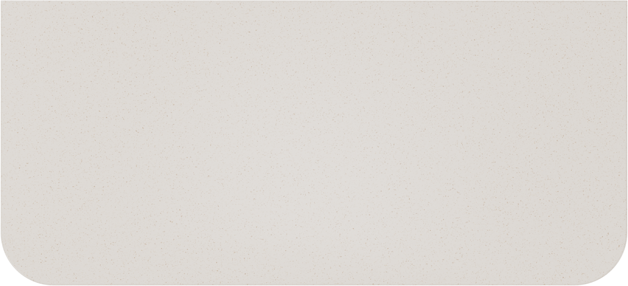 Storke Soft zwevend badkamermeubel 100 x 46 cm Sand mat met Tavola Soft enkele tablet in solid surface beige granita