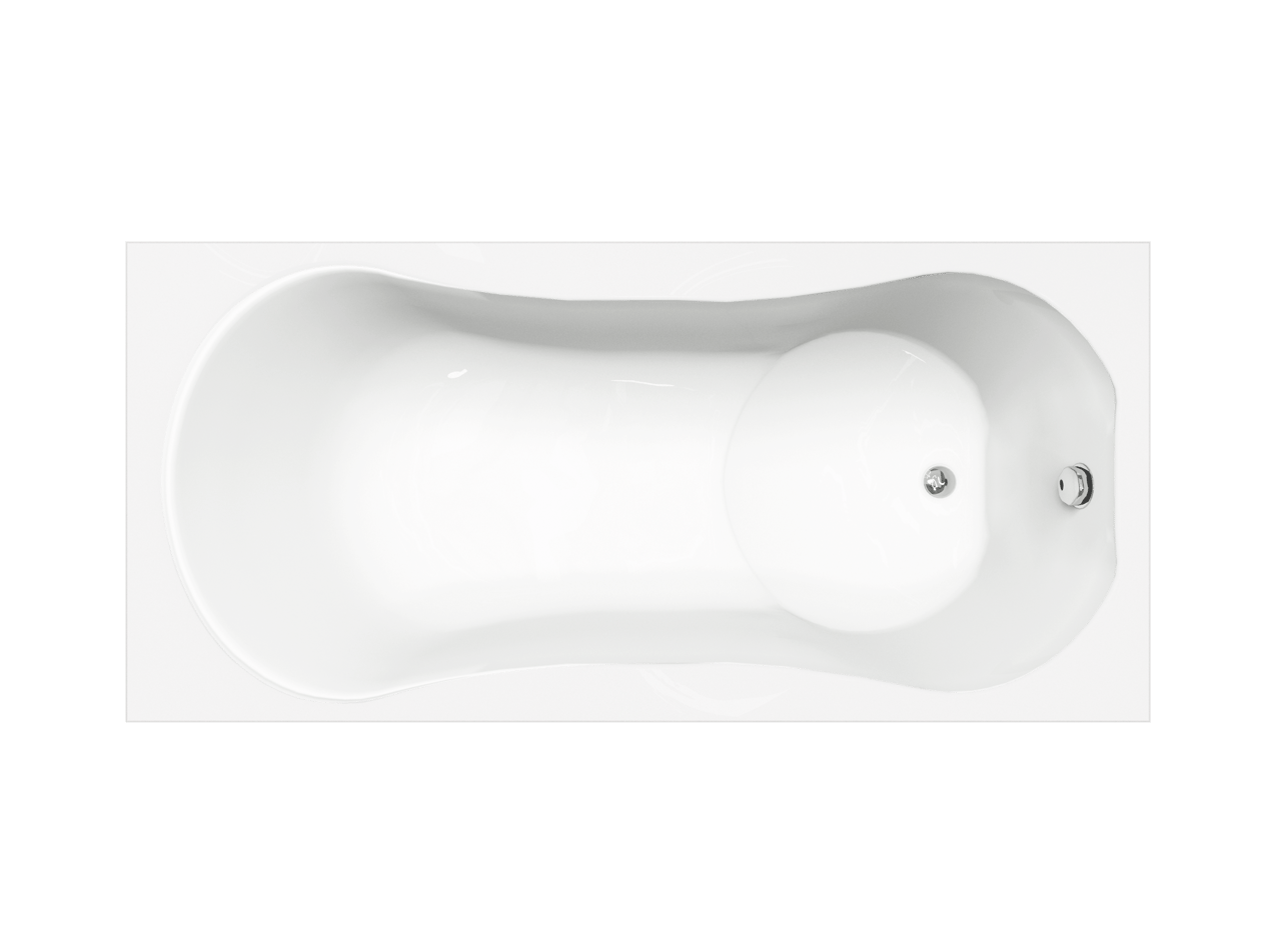 Luca Varess Trasime baignoire encastrable mono 170 x 80 cm acrylique Blanc Brillant