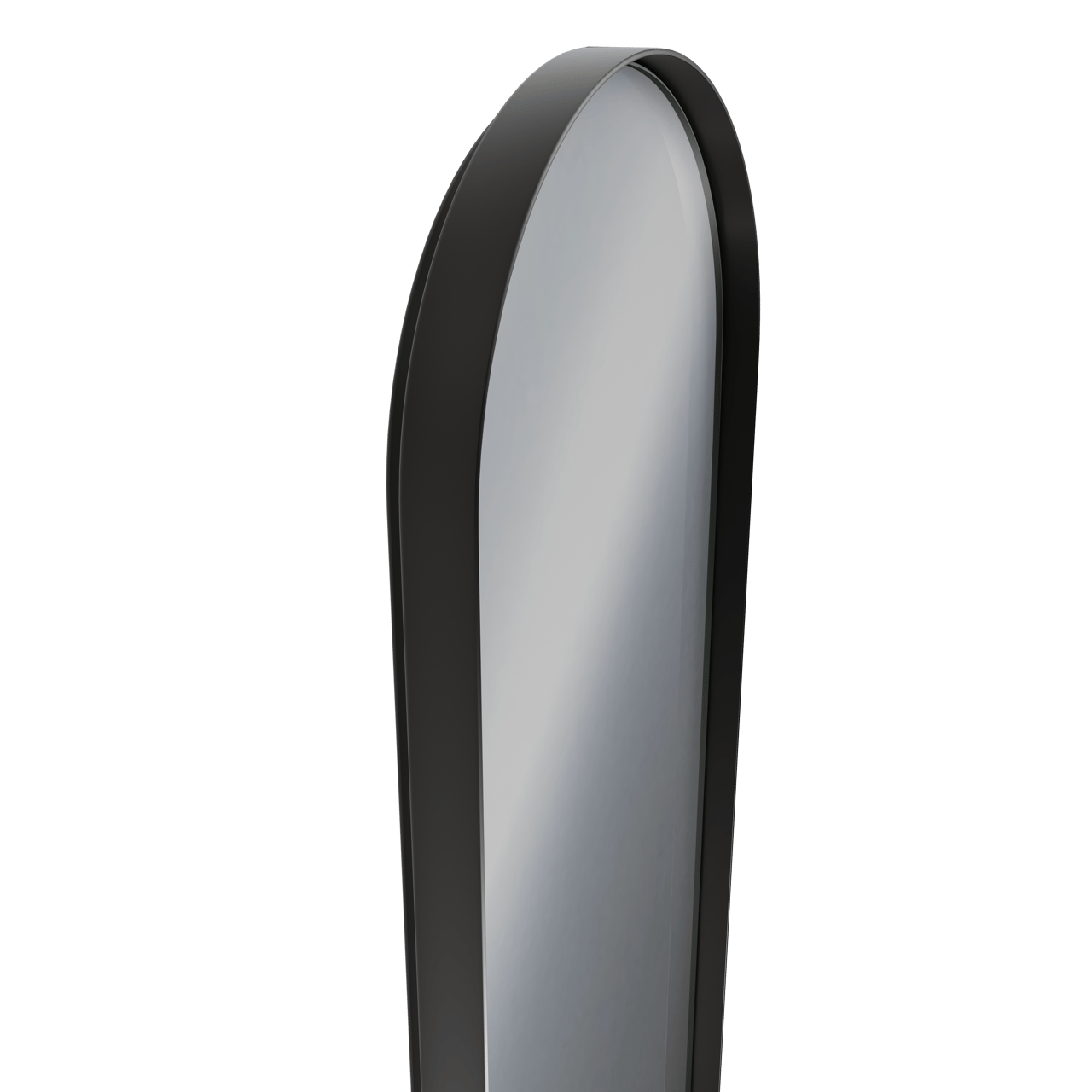 Balmani Giro Oval ovaal badkamerspiegel mat zwart 42 x 110 cm