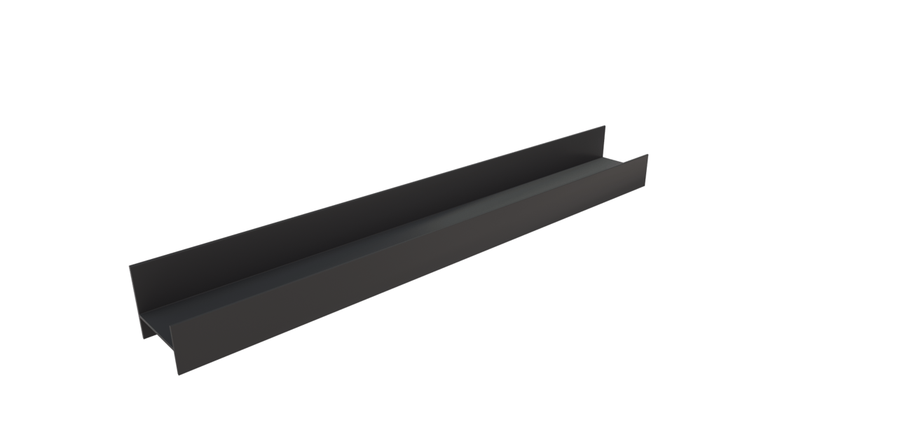 Blaufoss Blackline Tilli étagère murale noir mat 60 x 6,8 cm