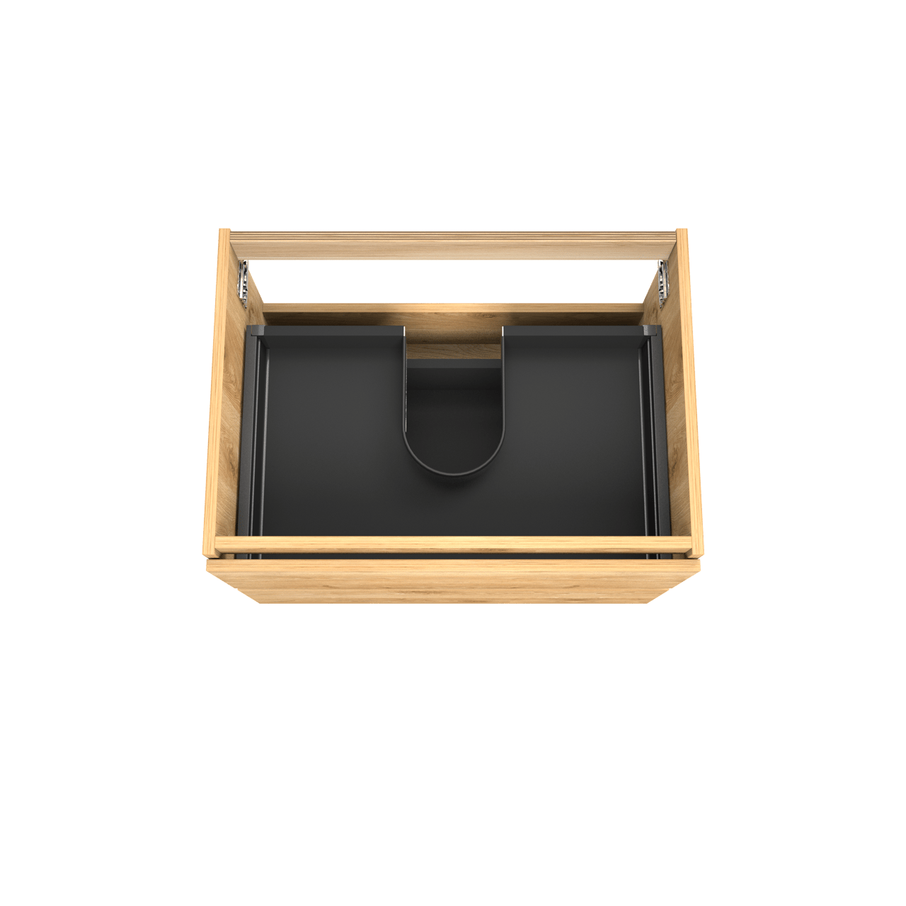 Balmani Lucida zwevende wastafelonderkast 75 x 55 cm ruwe eik 2 lades