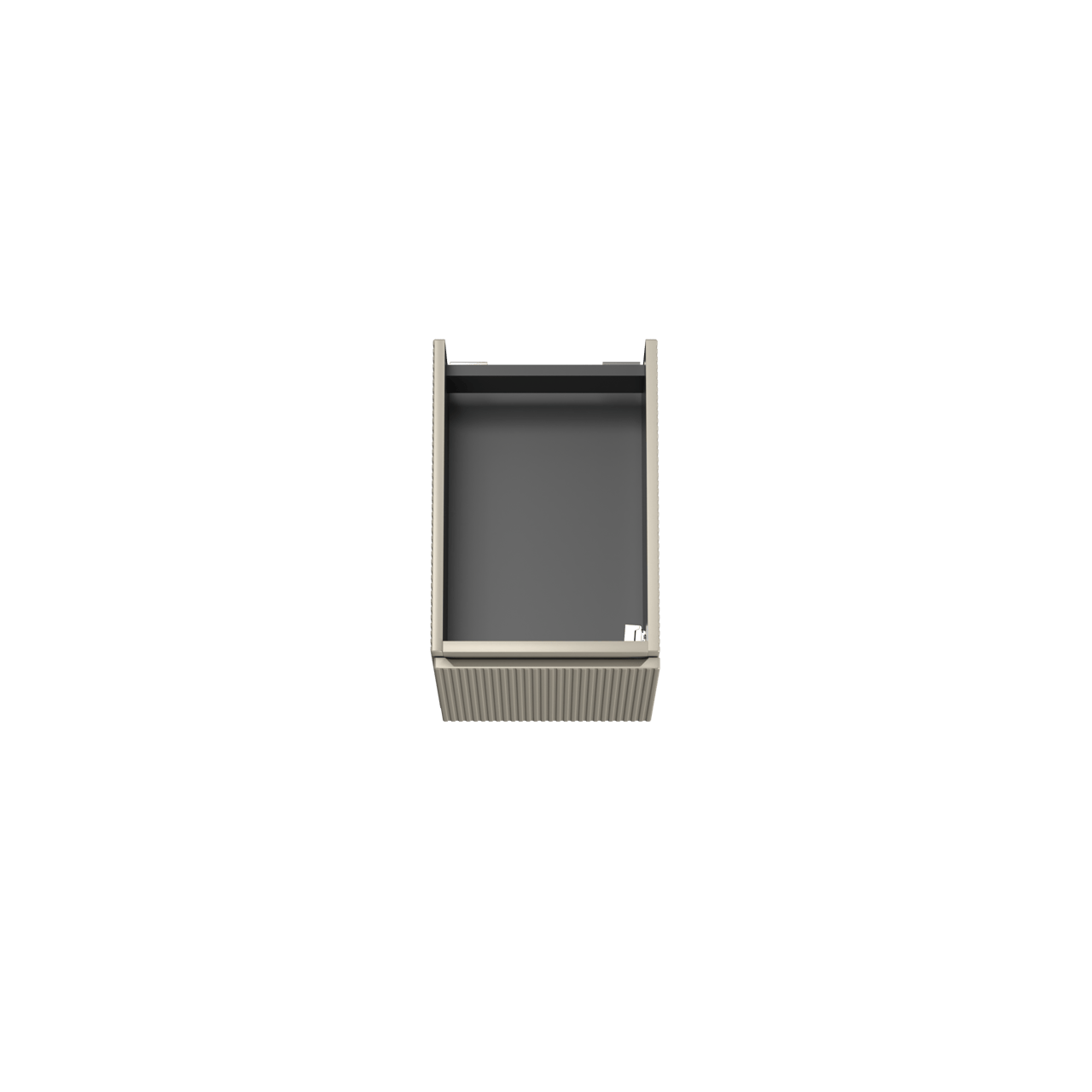 Storke Ribs hängender Waschbeckenunterschrank: 35 x 52 cm, Seidengrau