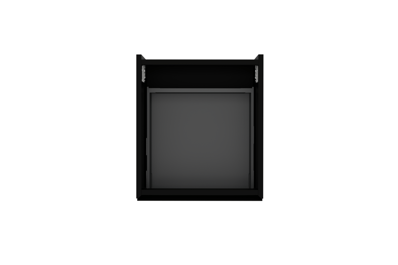 Storke Edge hängender Waschbeckenunterschrank: 45 x 52 cm, Schwarz matt, 1 Schublade