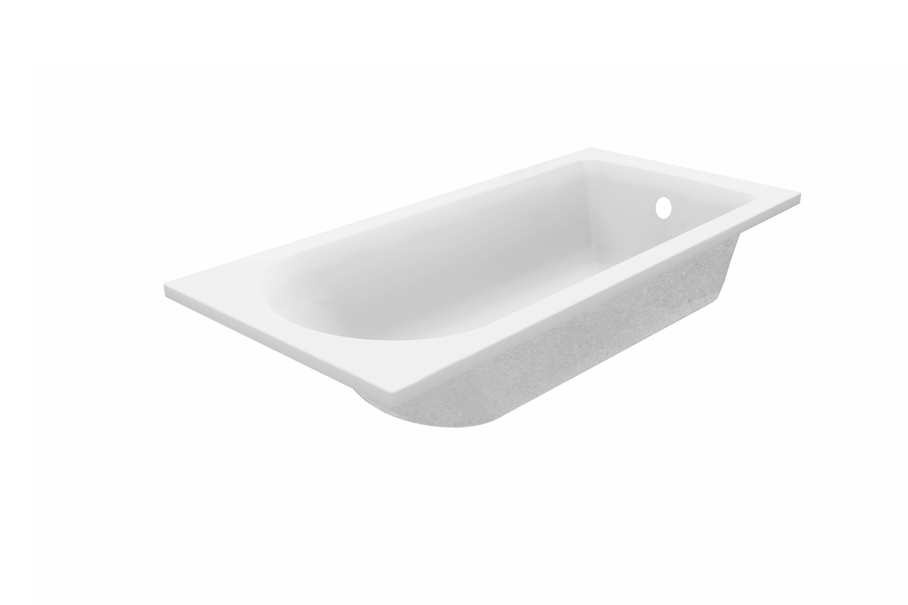Luca Varess Rosala eenpersoons inbouwbad 170 x 80 cm acryl mat wit
