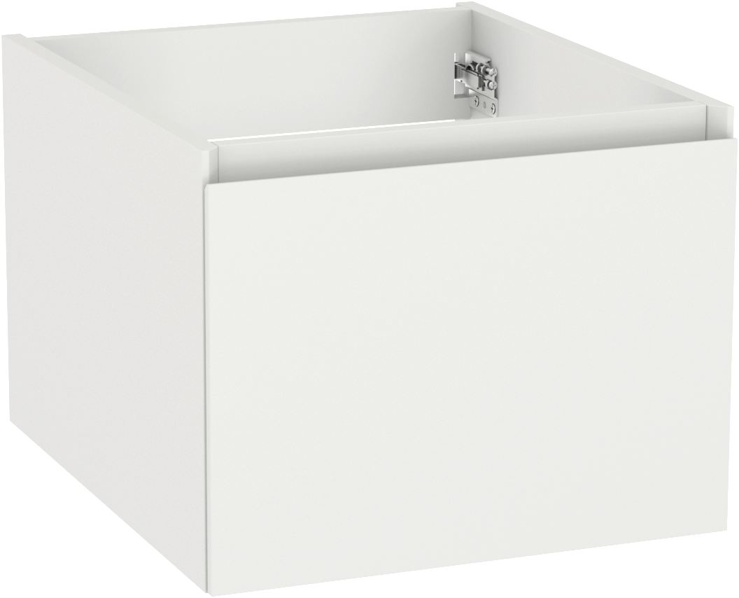 Storke Edge meuble sous-lavabo suspendu 45 x 52 cm blanc mat 1 tiroir