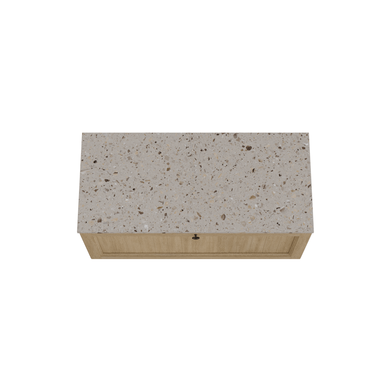 Balmani Lemon meuble salle de bains suspendu 120 x 55 cm chêne vieilli avec Stretto tablette simple ou double en terrazzo greige terrazzo