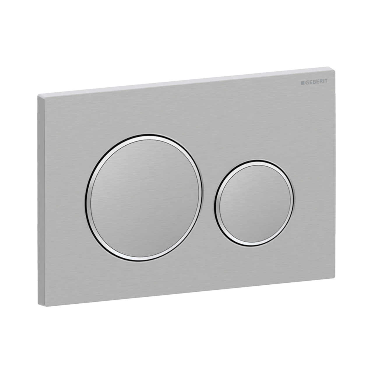 Sigma20 Betätigungsplatte verschraubbar, rund, Brushed Inox/inox glänzend für Sigma UP320 und UP720 Einbauspülkasten