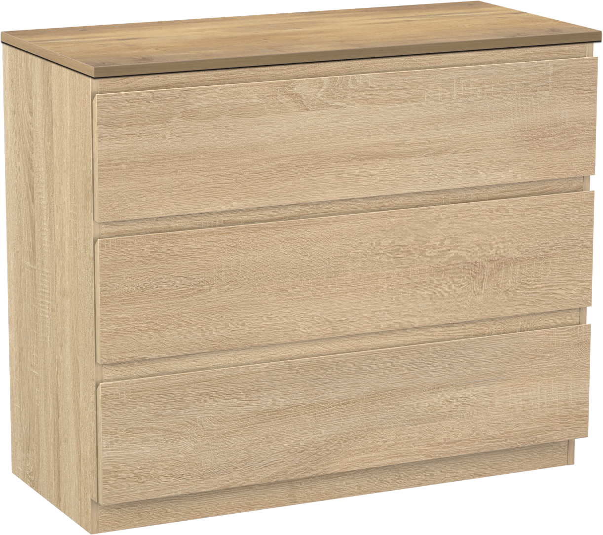 Linie Lado meuble salle de bains à poser 100 x 46 cm chêne blanc avec Lado tablette simple ou double en mélaminé chêne naturel