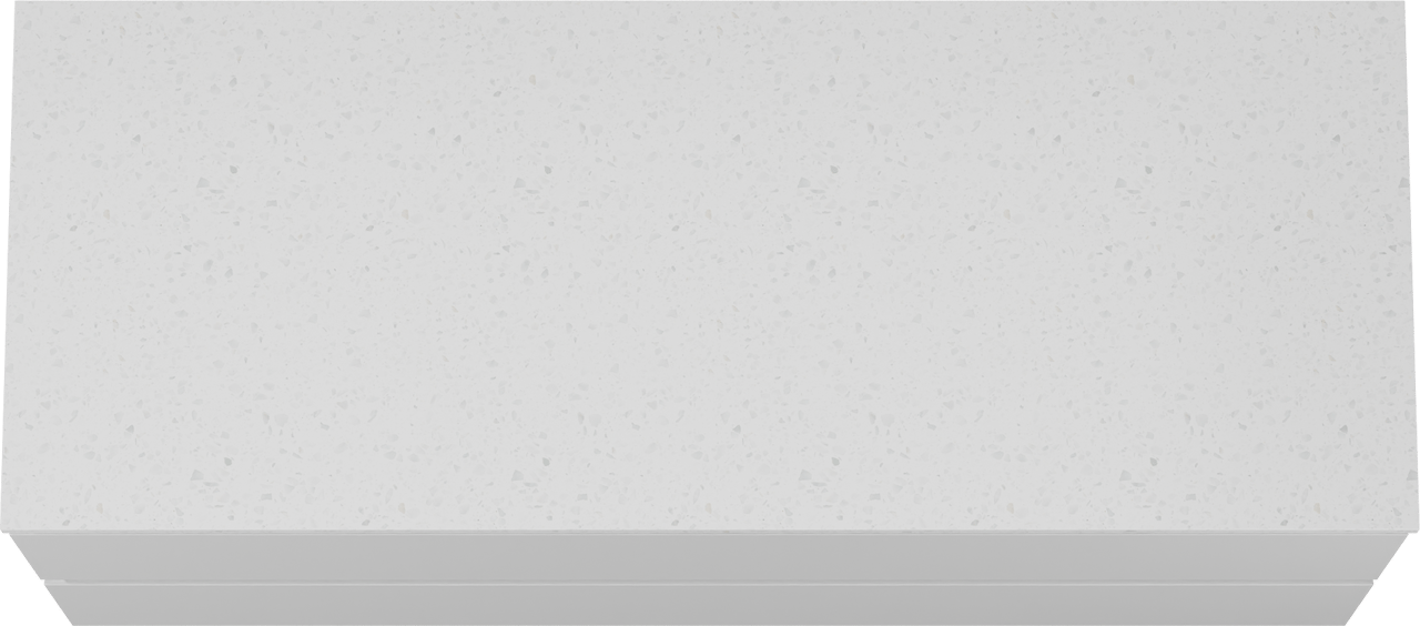 Linie Lado meuble salle de bains suspendu 120 x 46 cm blanc brillant avec Lado tablette simple ou double en mélaminé terrazzo blanc