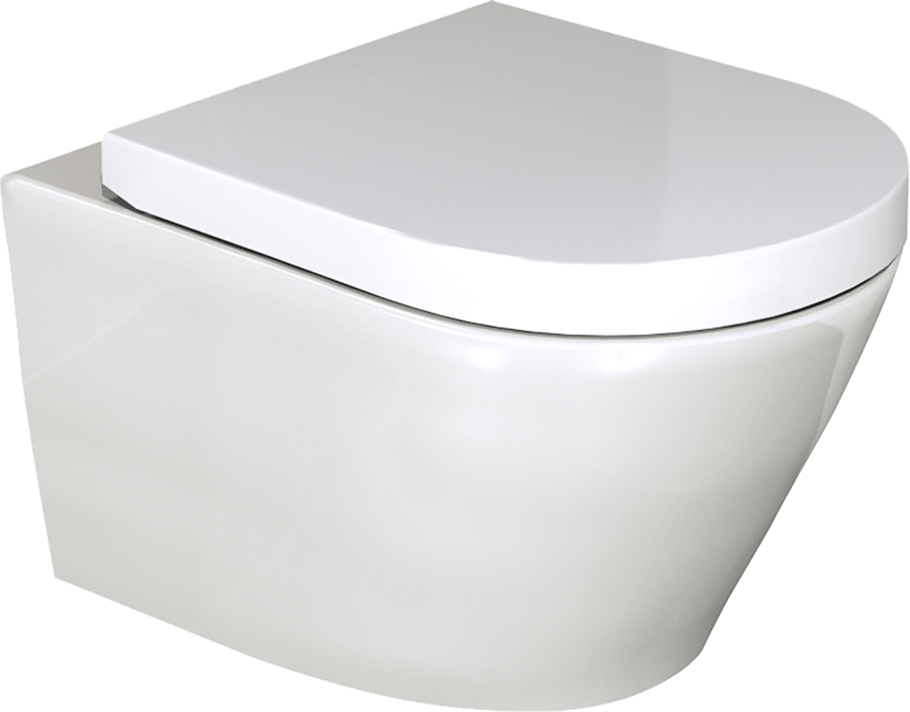 Luca Varess Calibro wc suspendu Blanc Brillant bride de rinçage fine