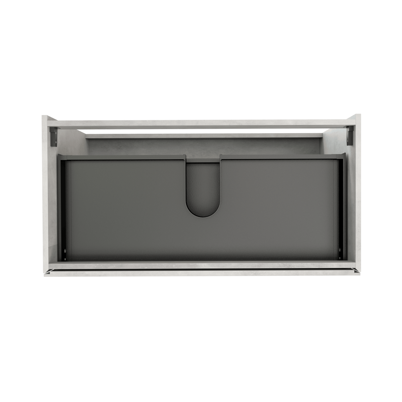 Storke Edge stehender Bad-Unterschrank, 105 x 52 cm, Beton silbergrau, 3 Schubladen