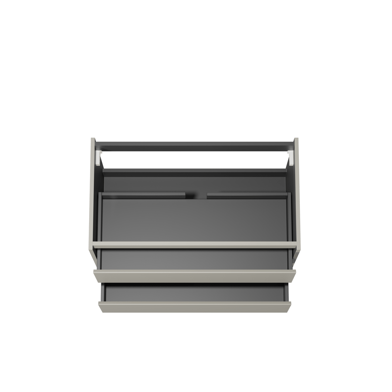 Storke Seda zwevende wastafelonderkast 95 x 52 cm zijdegrijs 2 lades