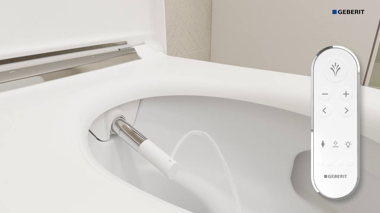 Geberit Aquaclean Sela WC Japonais Blanc Brillant bride de rinçage fine