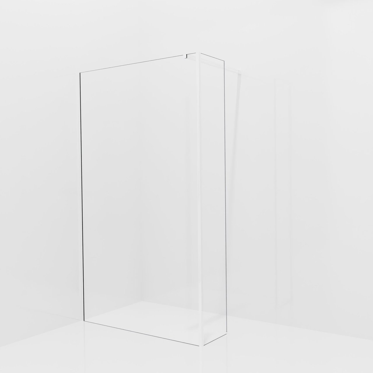Balmani Modular Walk-In Dusche mit fester Seitenwand: 120 x 200 cm, Klarglas, Profil Chrom glänzend
