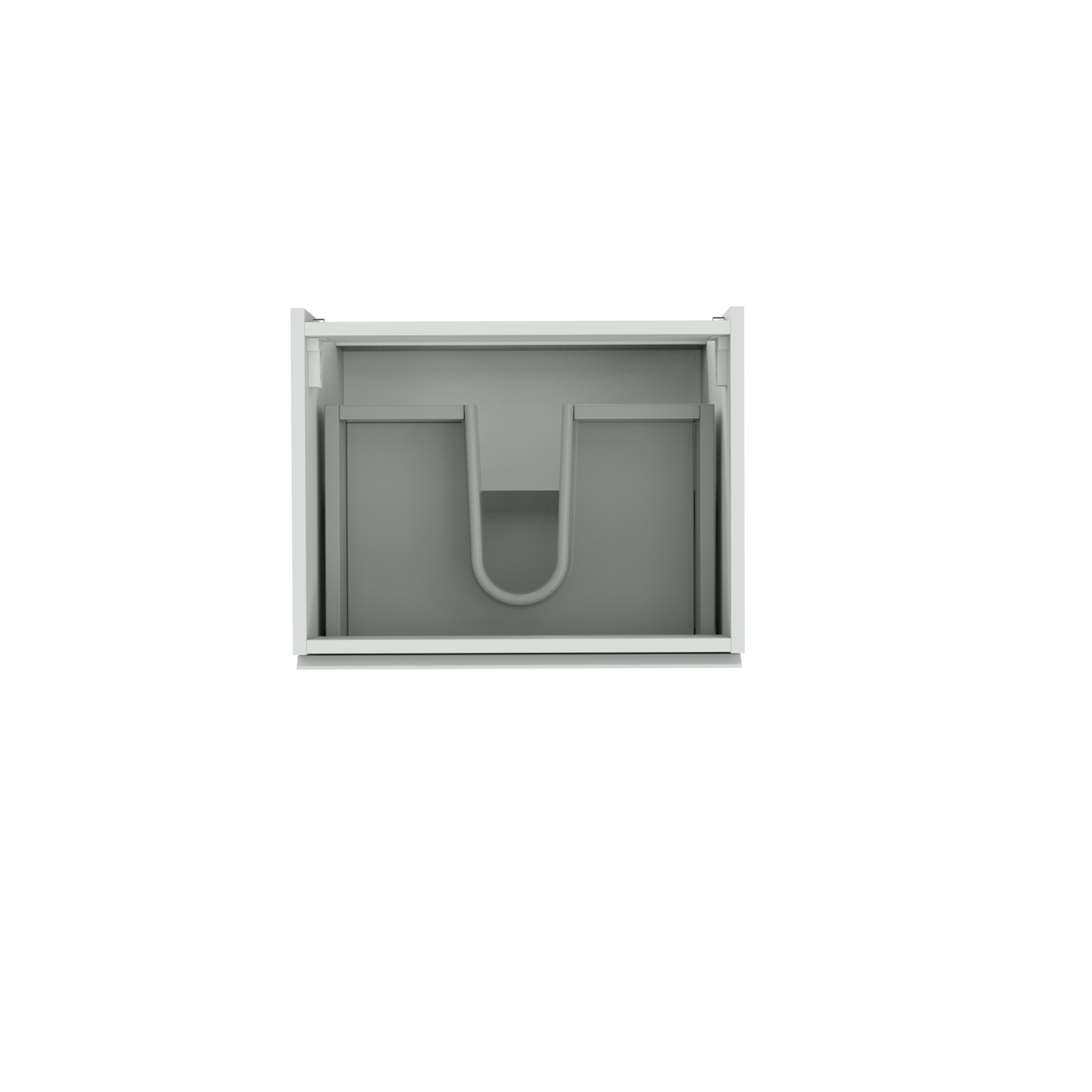 Storke Delta zwevende wastafelonderkast 60 x 48 cm mat wit 2 lades