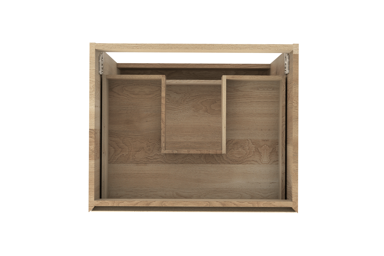 Balmani Mitra meuble sous-lavabo a poser 67,5 x 55 cm chêne naturel 3 tiroirs