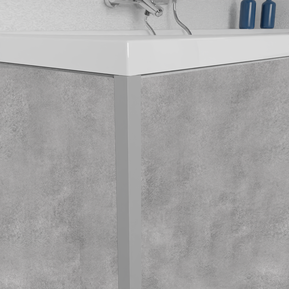 Linie Plato set badpanelen pvc lichtgrijs Oregon, incl. afwerkingsprofiel