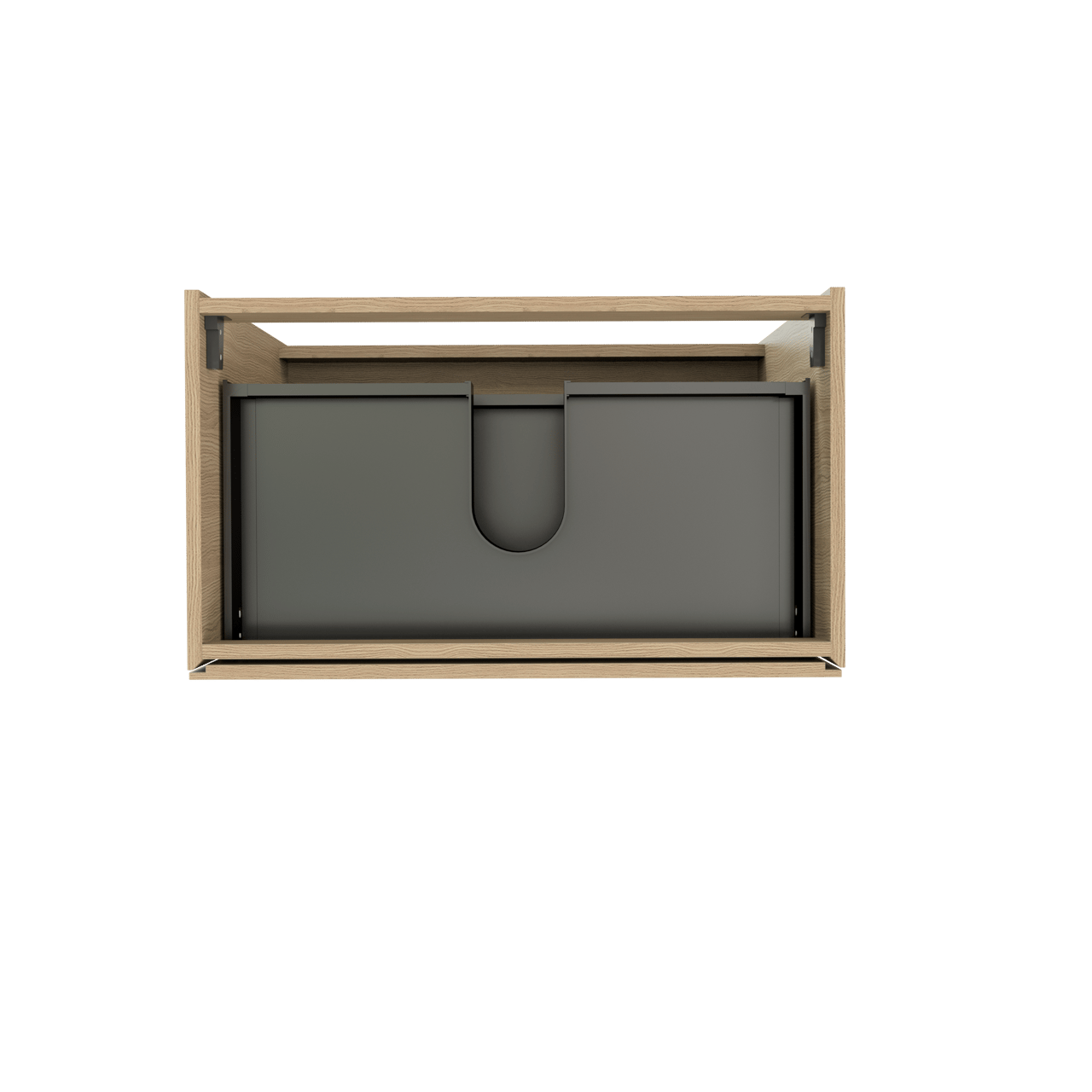 Storke Edge staande wastafelonderkast 80 x 46 cm natuur eik 3 lades