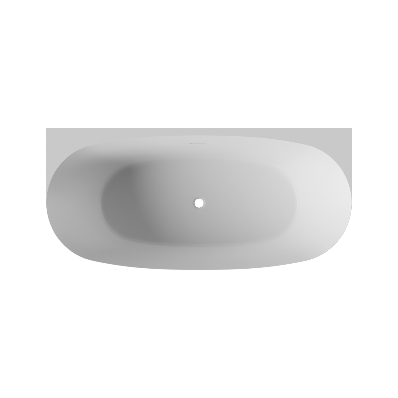 Luca Varess Sutilo baignoire semi-îlot ovale 170x75cm acrylique blanc mat