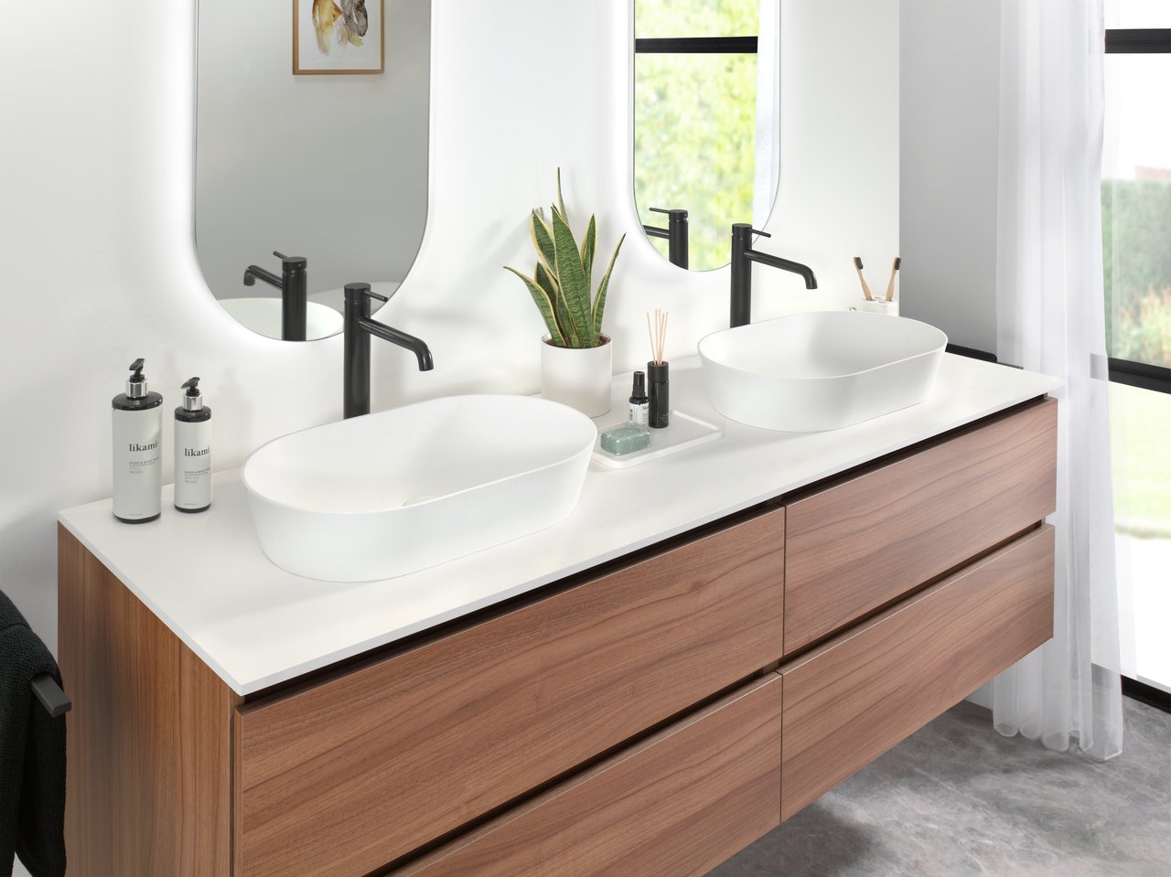 Balmani Still waskom matte Solid Surface ovaal 54 x 34 cm