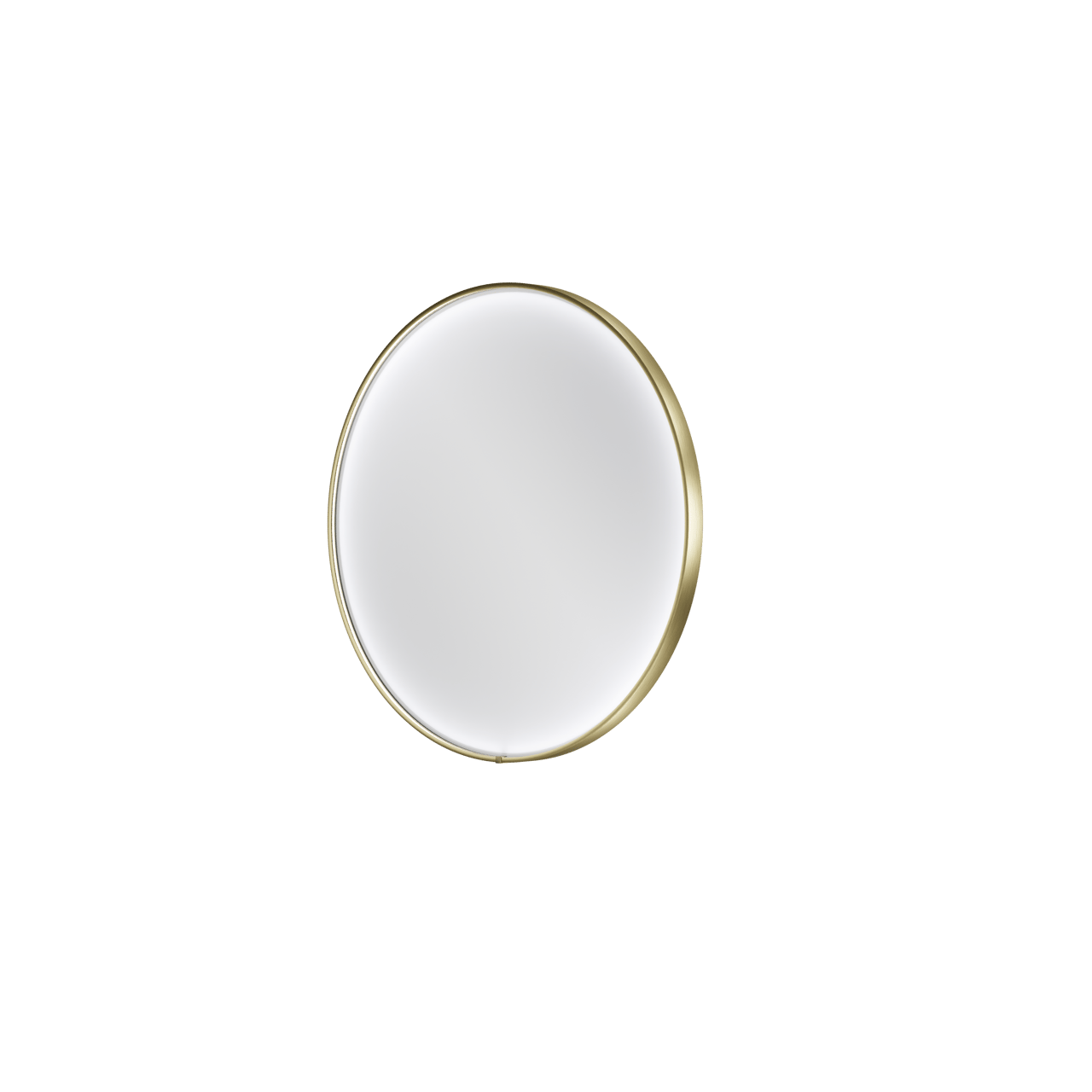 Balmani Secret rund Brushed Champagne Gold Badezimmerspiegel Ø 60 cm mit Spiegelbeleuchtung und Anti-Beschlag Spiegelheizung