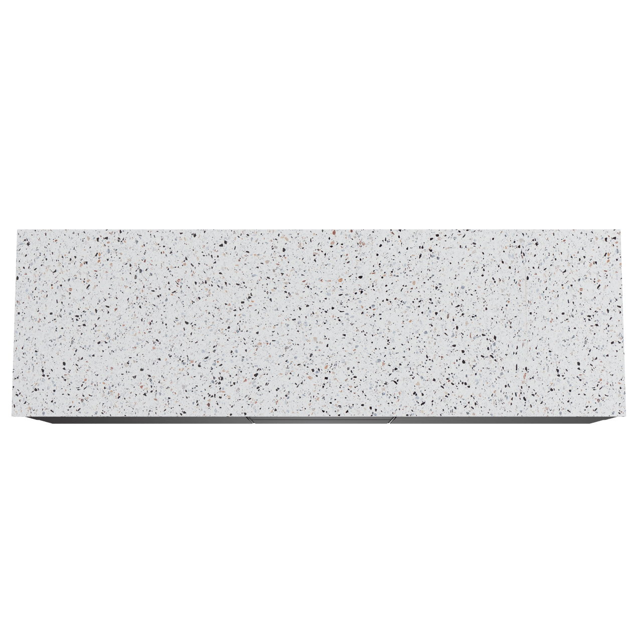 Balmani Mitra meuble salle de bains suspendu 180 x 55 cm noir mat avec Stretto tablette simple ou double en blanc/noir mat terrazzo