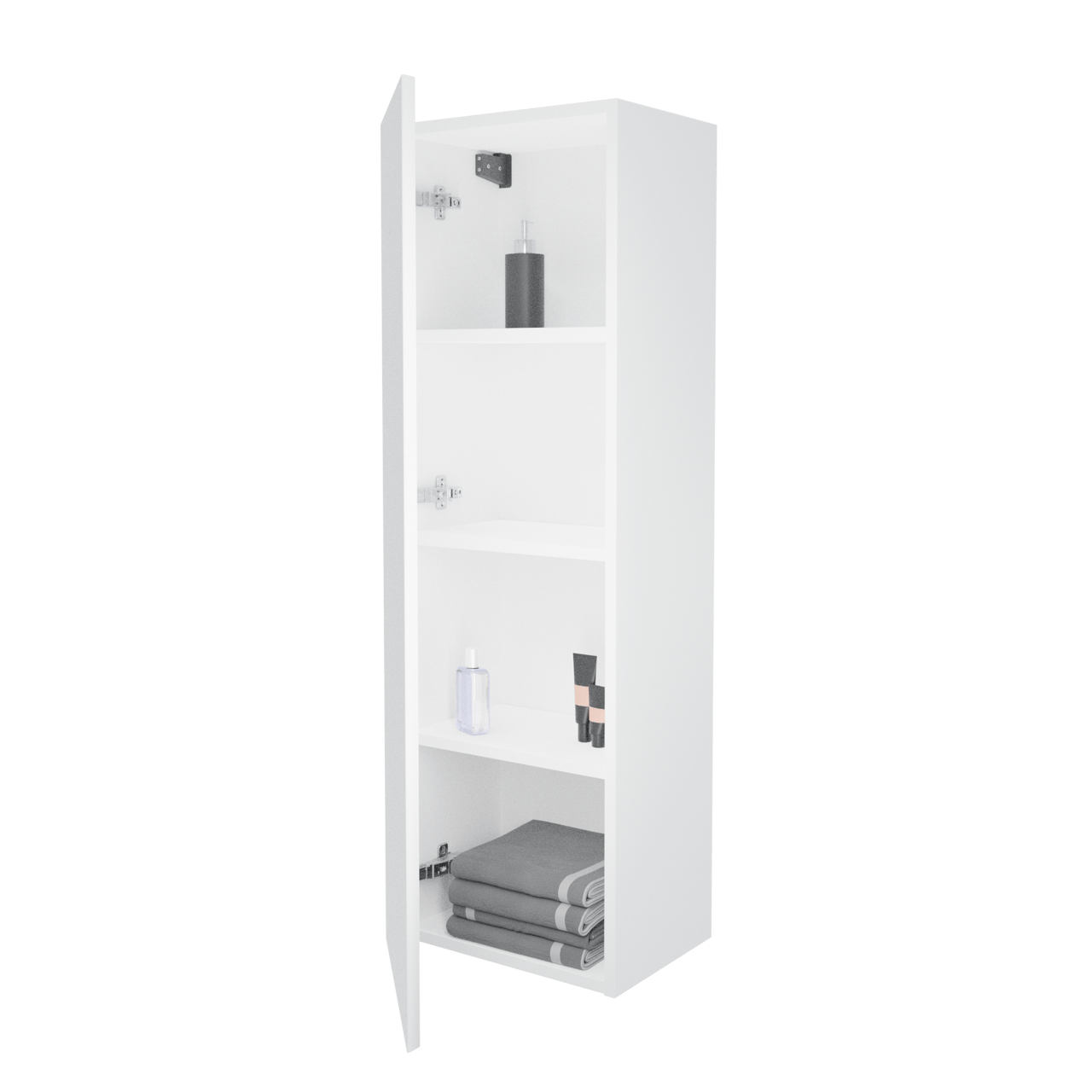 Storke Edge zwevende badkamerkast mat wit 40 x 30 x 125 cm