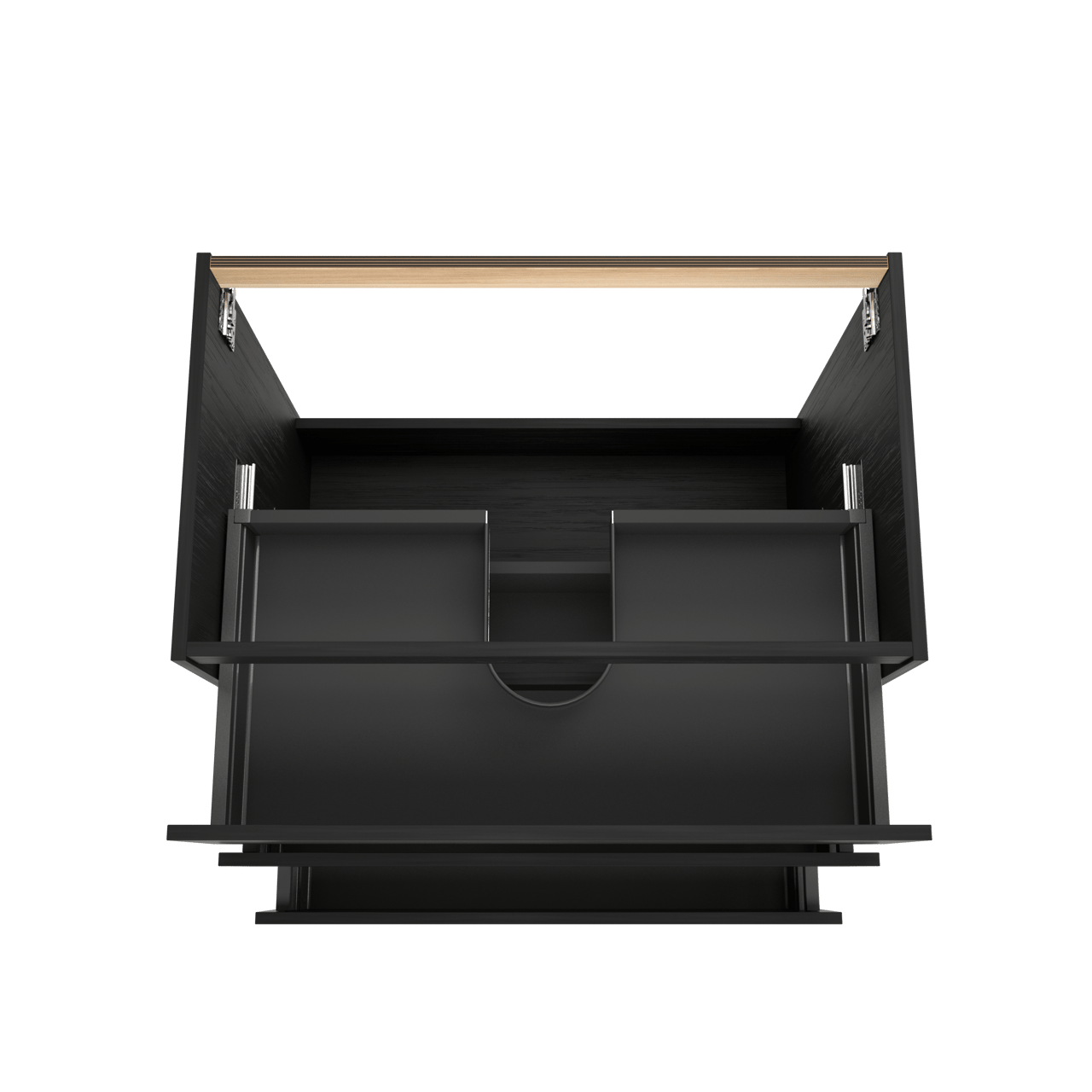 Balmani Lucida meuble sous-lavabo a poser 90 x 55 cm chêne noir 3 tiroirs