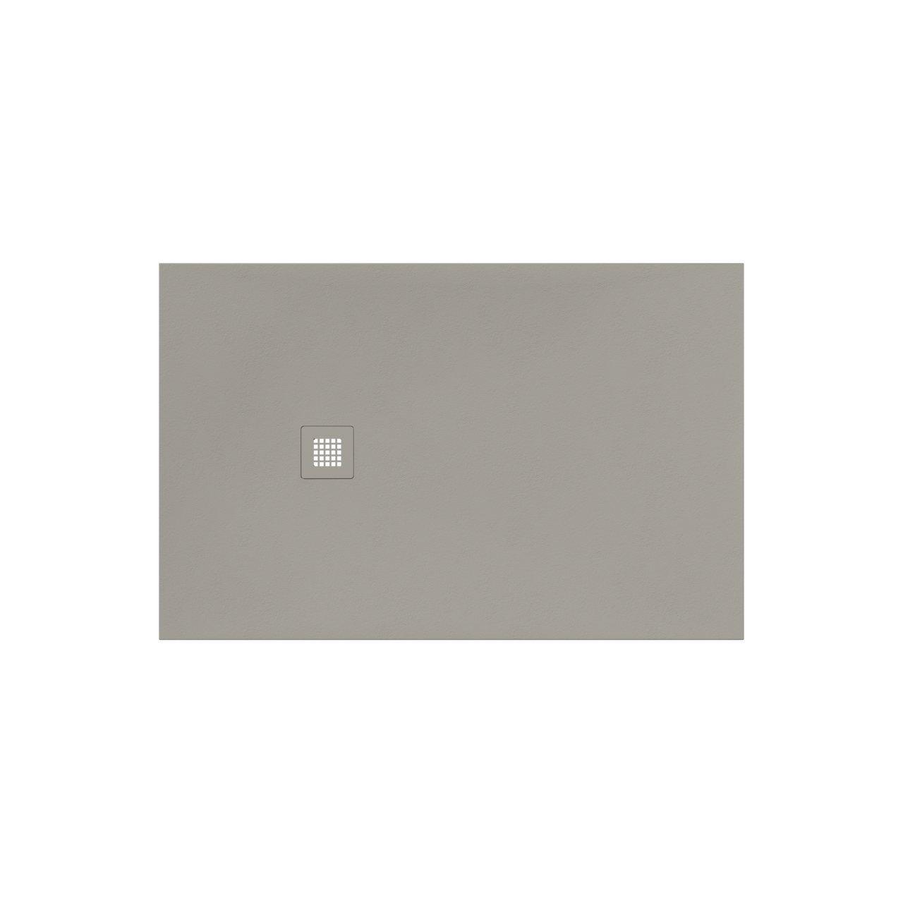 Luca Varess Classy receveur de douche 140 x 90 cm marbre composite gris clair mat structure rock