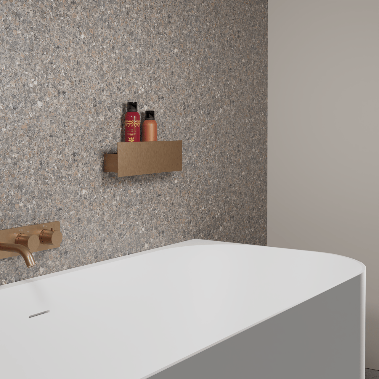 Balmani Uma wandplank brushed Rosegold 35 x 8.5 cm