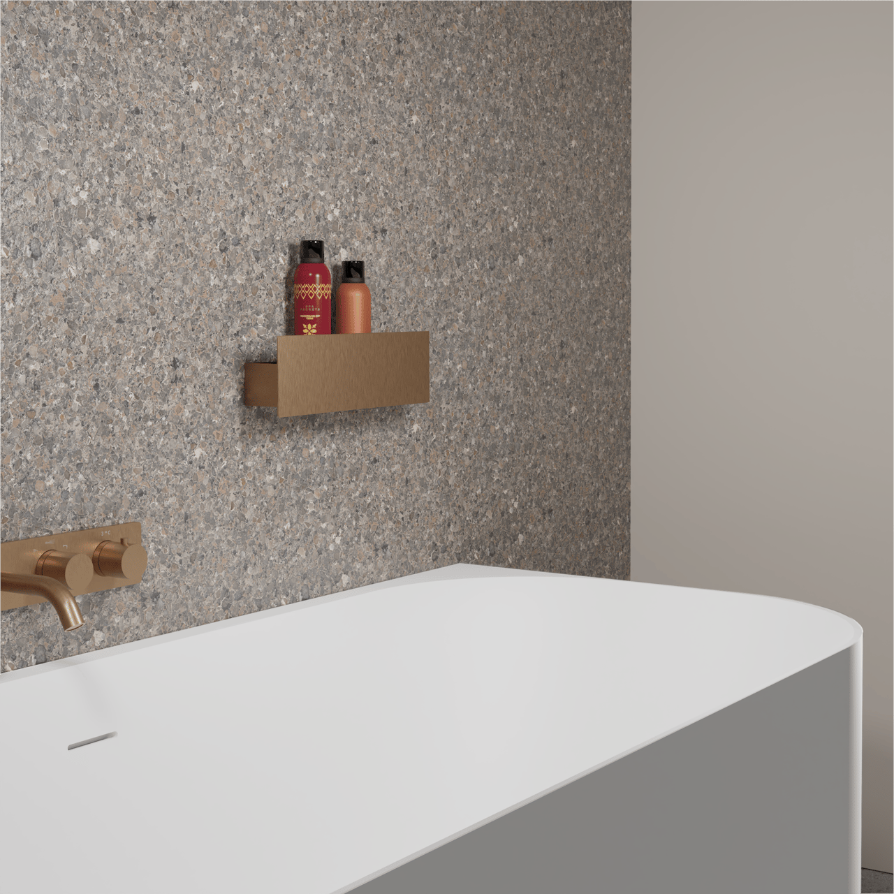 Balmani Uma Wandregal Brushed Rosegold 35 x 8.5 cm