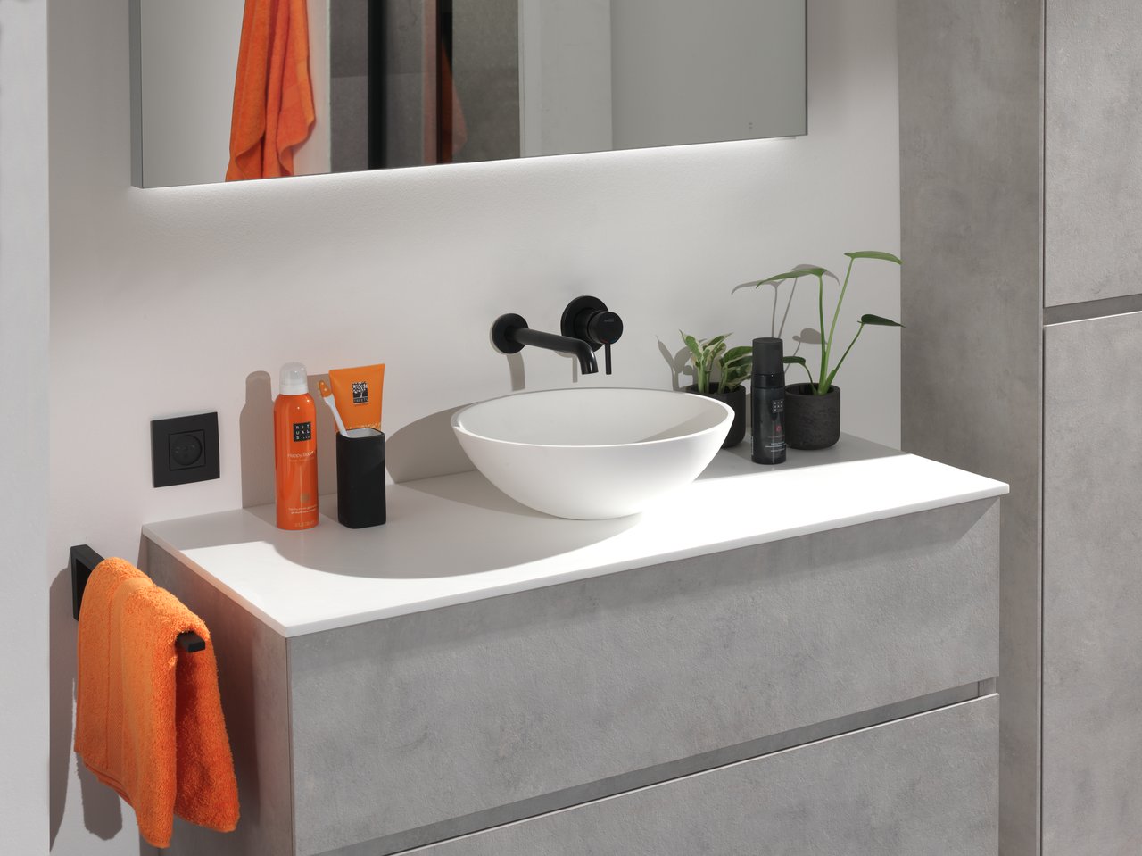 Storke Ronda Aufsatzwaschbecken: Solid Surface, matt, rund, Ø 36 cm