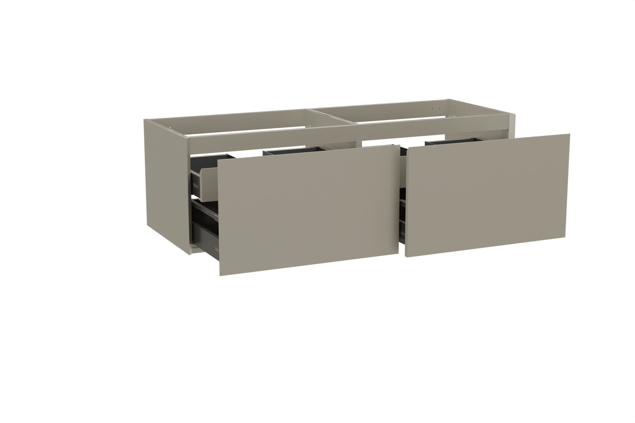 Balmani Idra meuble sous-vasque suspendu 150 x 55 cm gris pierre 4 tiroirs